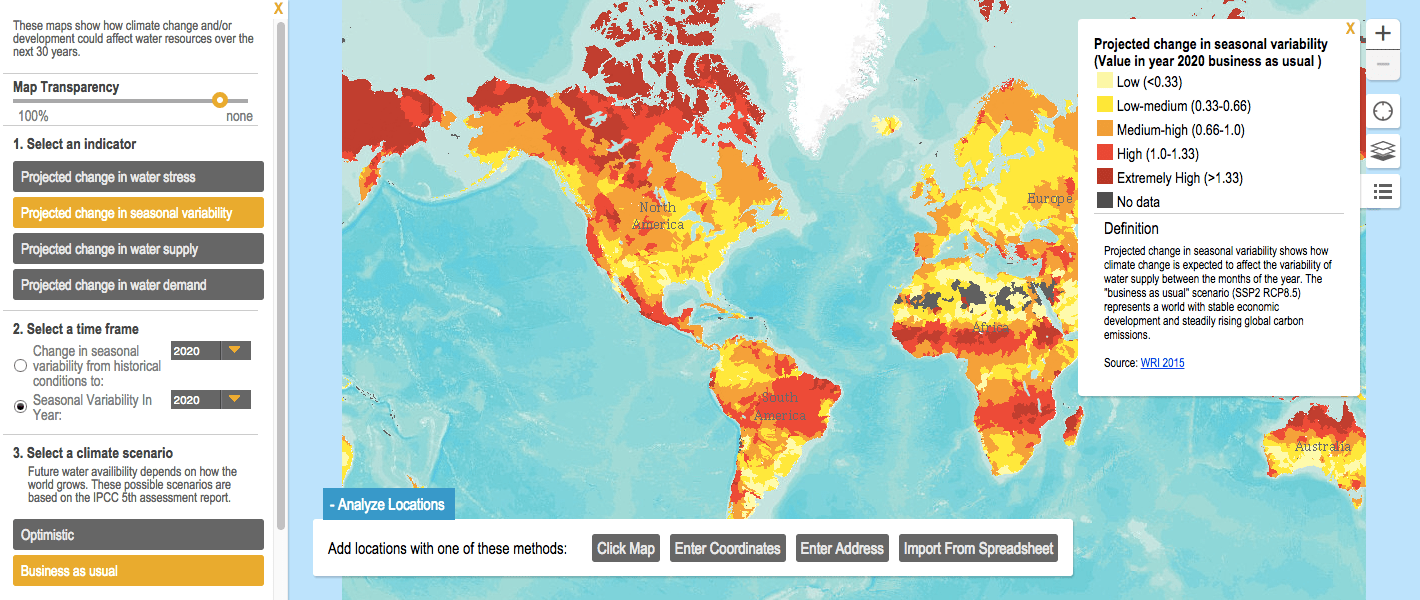 Aqueduct Water Risk Atlas CAKE Climate Adaptation Knowledge Exchange